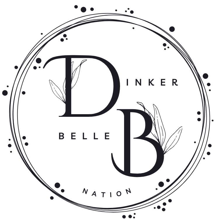 Dinker Belle Nation logo with floral accents