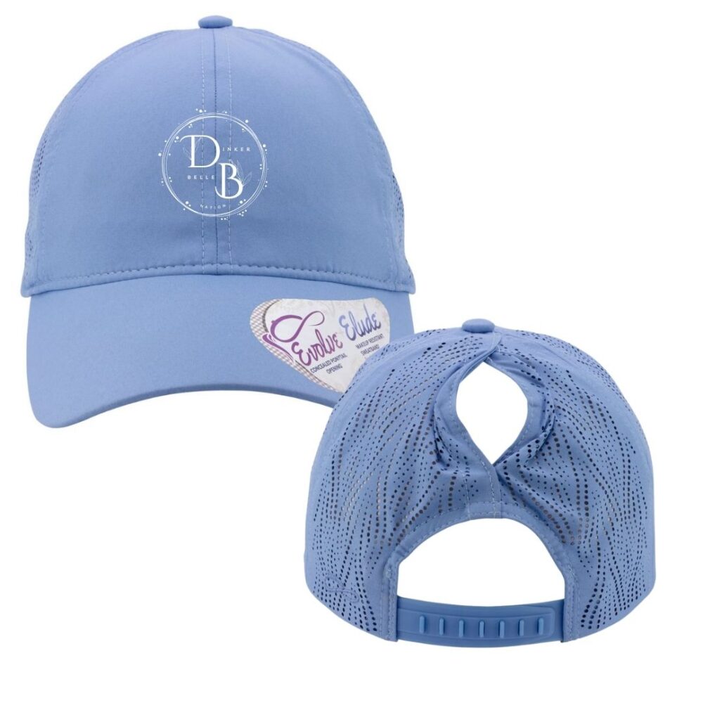 Blue cap front and back view