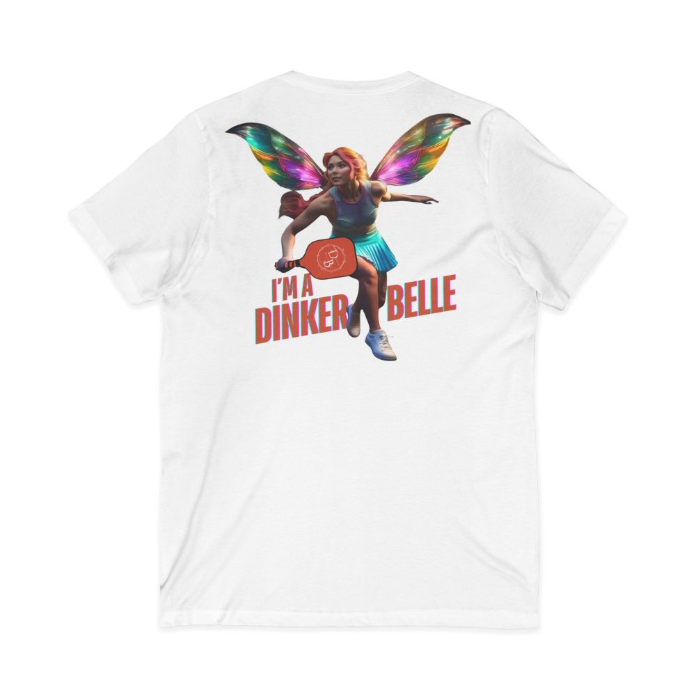 T-shirt with pickleball fairy design, 'I'm a Dinker Belle'