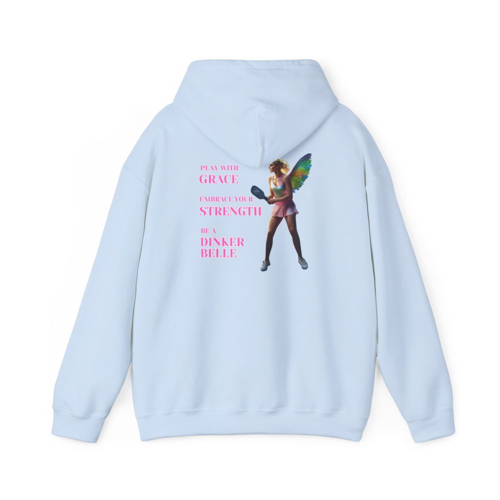 Hoodie with fairy playing tennis design.