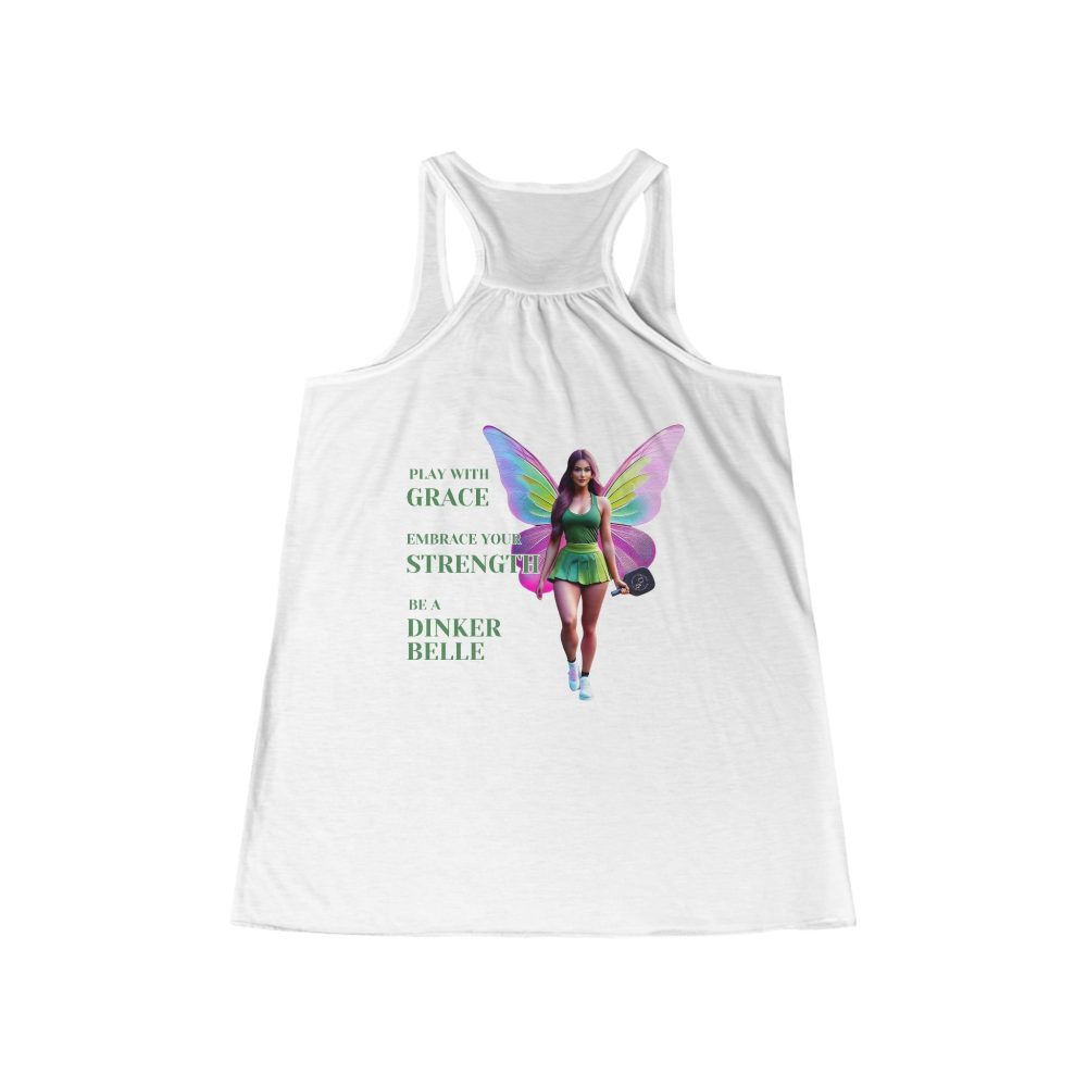 White tank top with fairy illustration and motivational text.