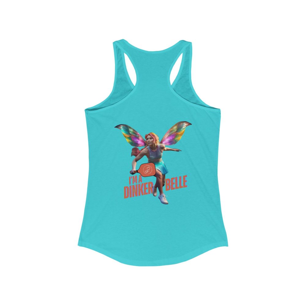 Tank top with winged tennis player graphic.