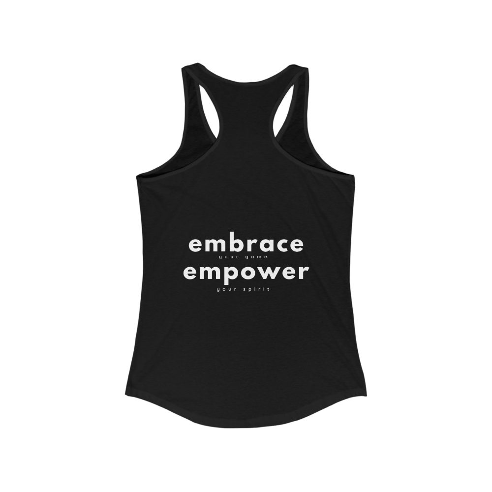 Black tank top with empowerment slogan