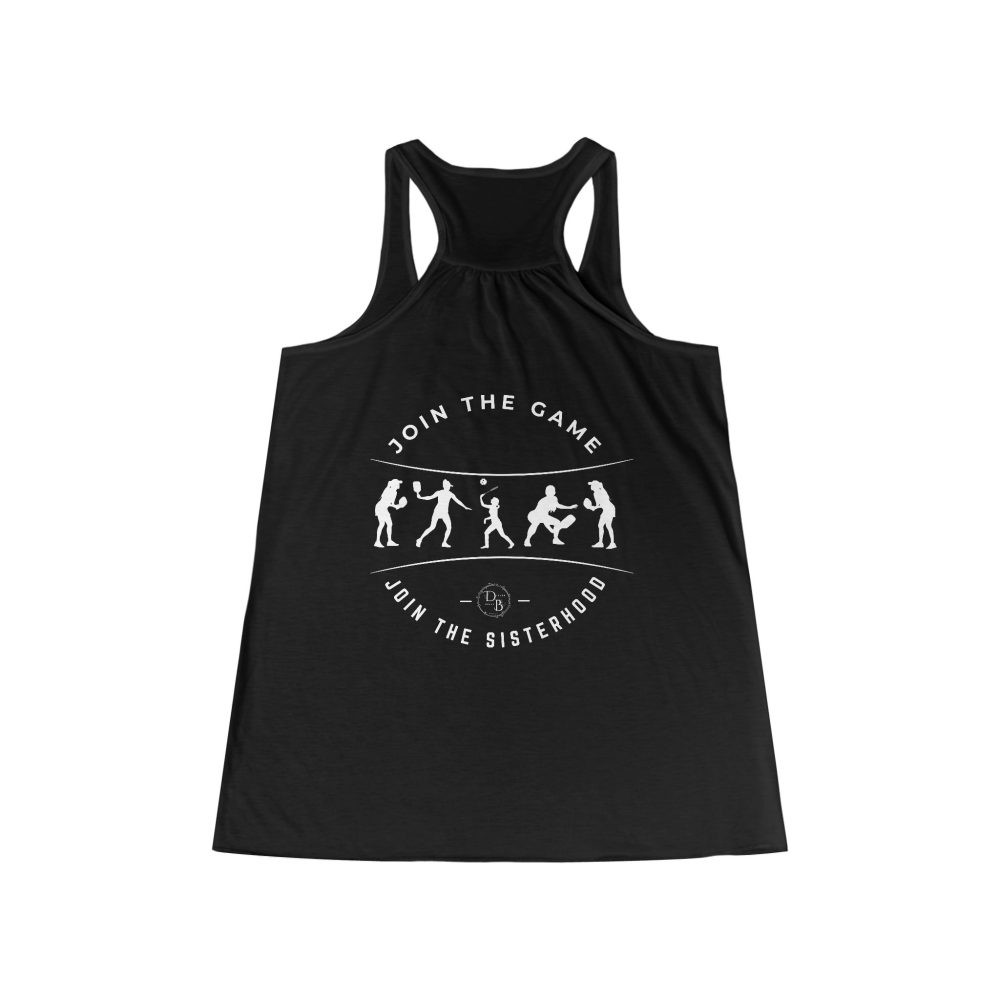 Black tank top, sports silhouettes, 'Join the Game' text.