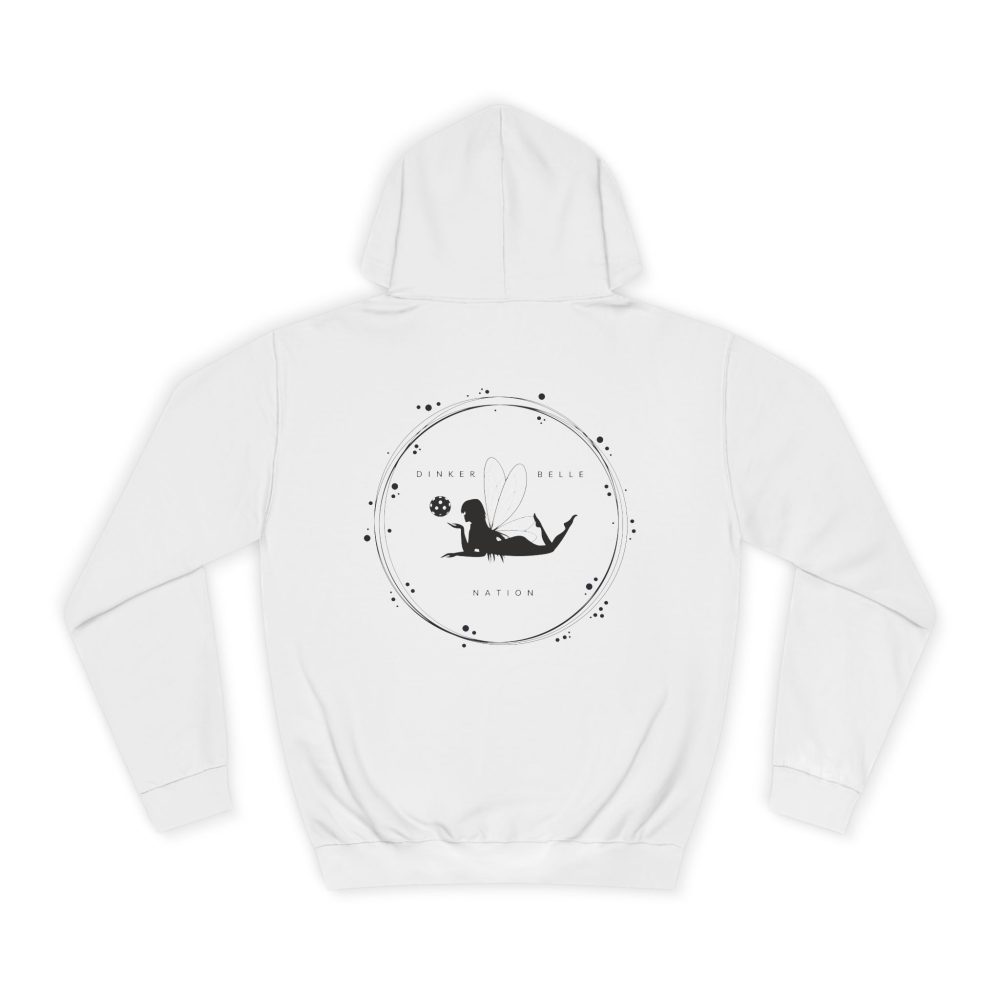 White hoodie with fairy design on back