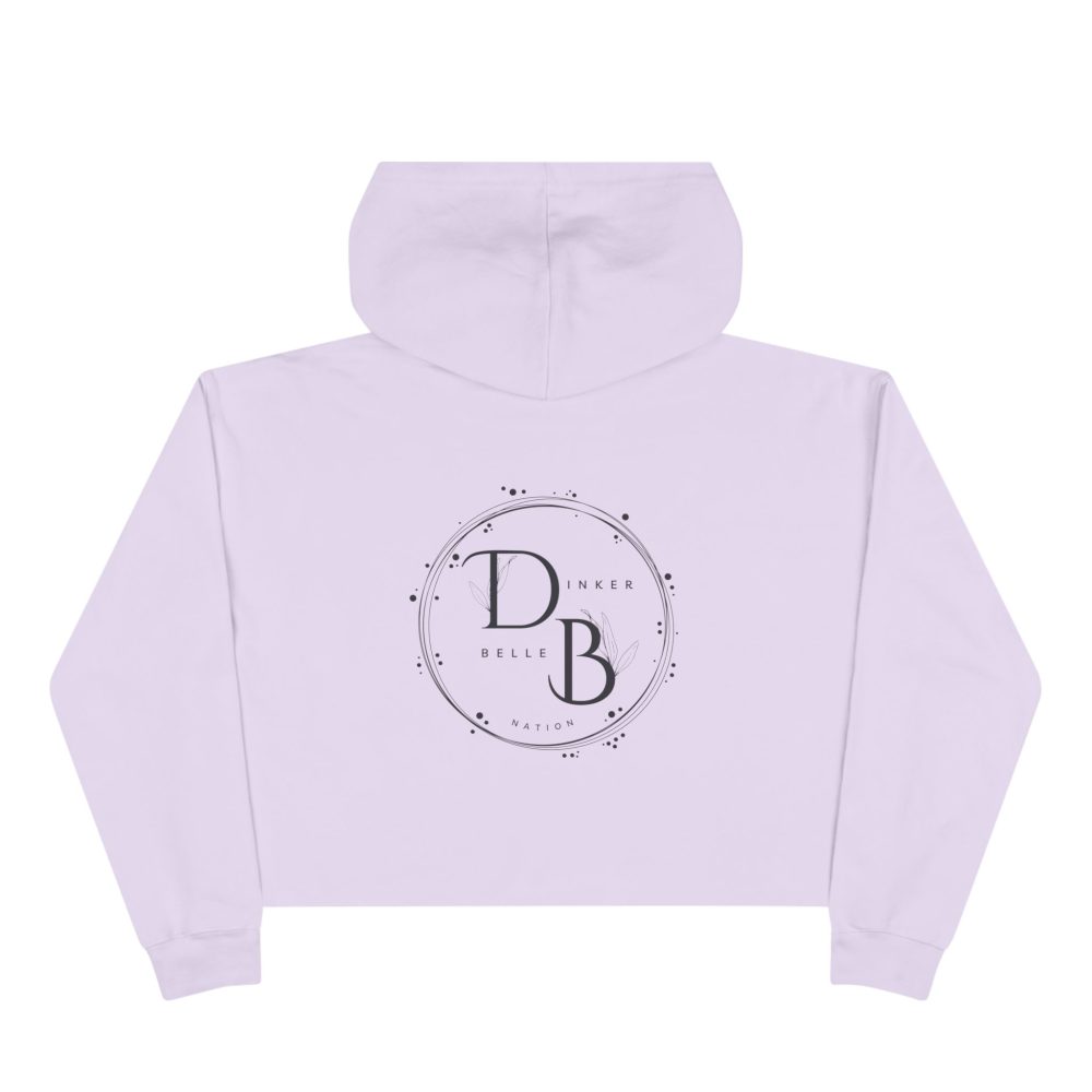 Lilac hoodie with Dinker Belle Nation logo