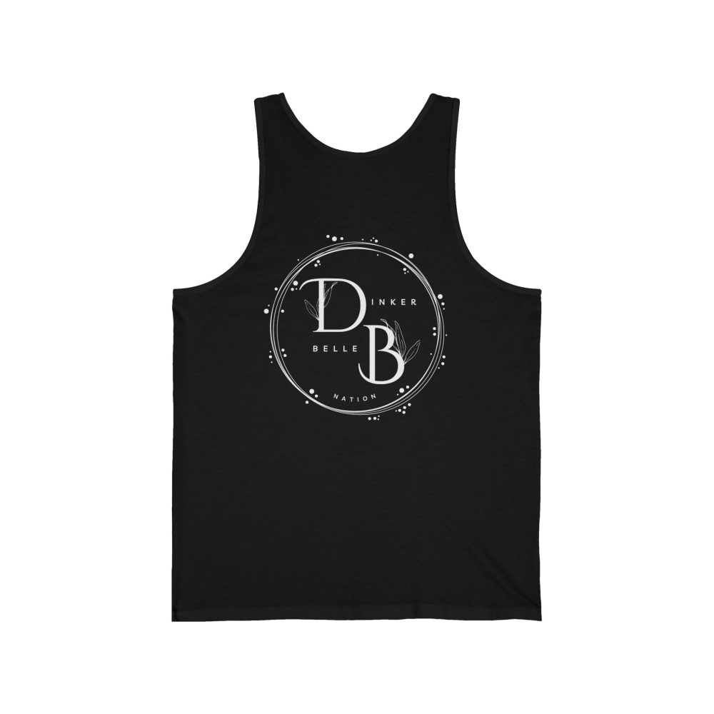 Black tank top with Dinker Belle Nation logo.