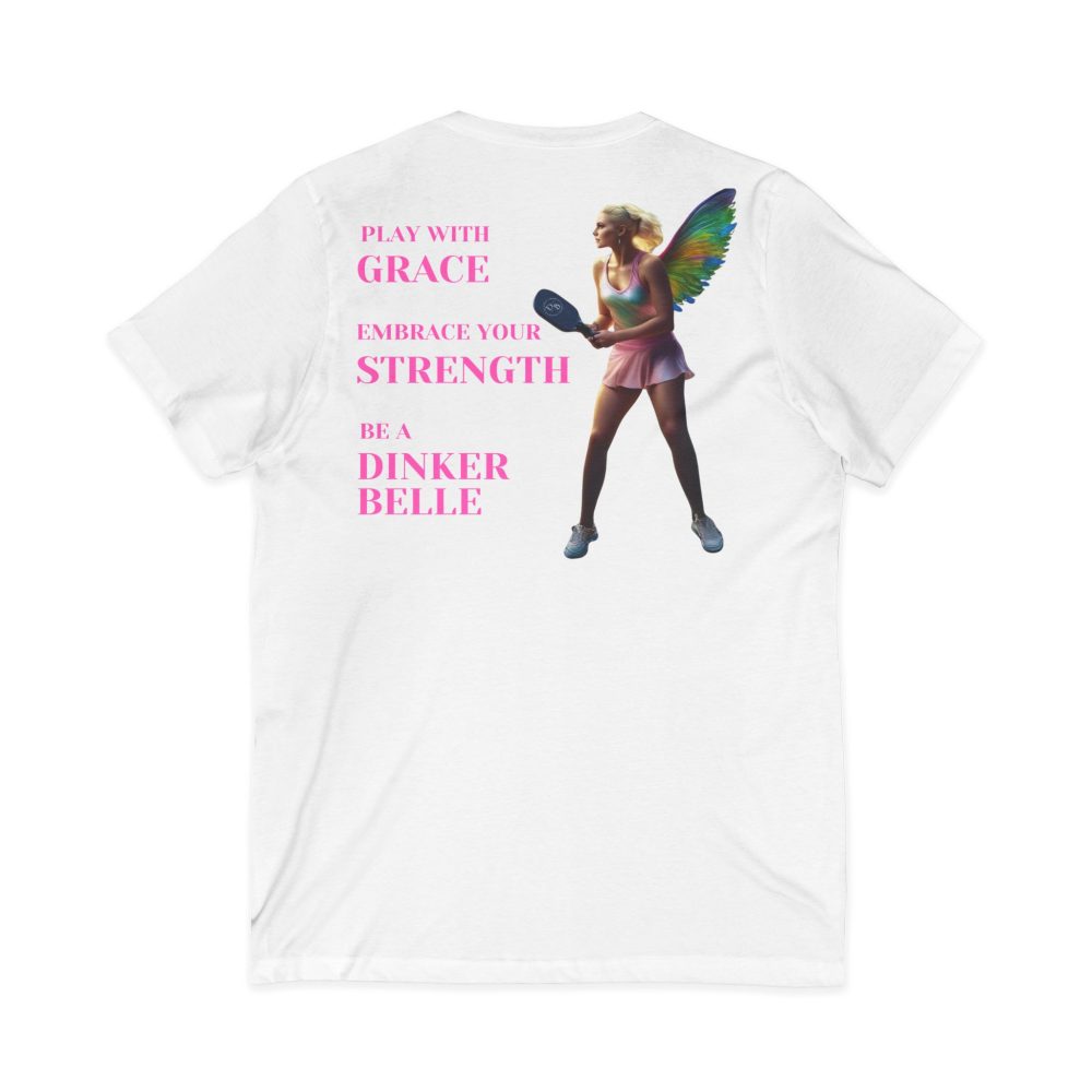 T-shirt with playful pickleball fairy design.