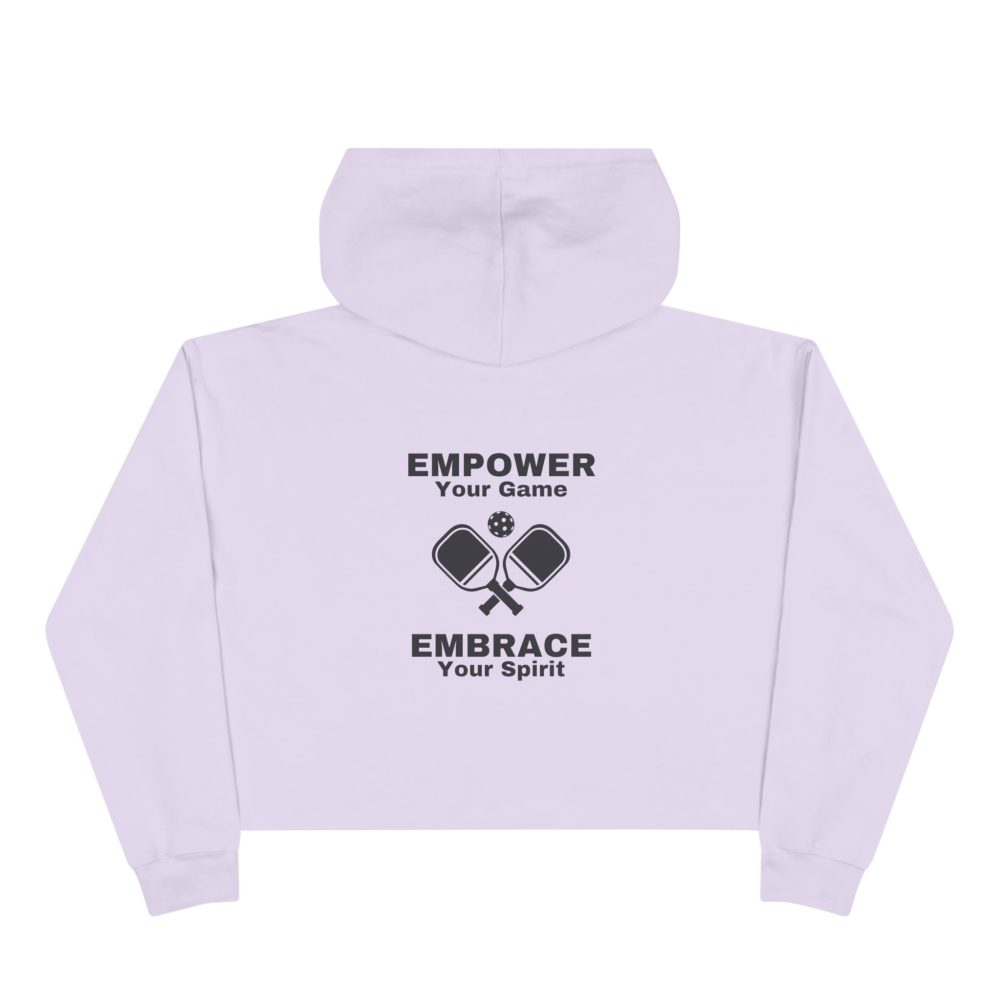 Purple hoodie with pickleball design and slogan